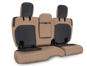 Jeep Wrangler JLU Seat Cover (Rear Bench) - PRP Seats - Leather Interior - Black/Tan - `18-`27 Jeep Wrangler JLU Seat Cover (Rear Bench) - PRP Seats - Leather Interior - Black/Tan - `18-`27